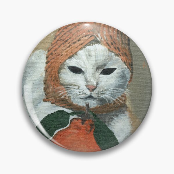 Item preview, cat with a orange painting designed and sold by sayomoko.