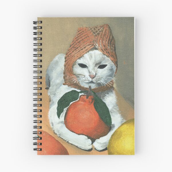 Item preview, cat with a orange painting designed and sold by sayomoko.