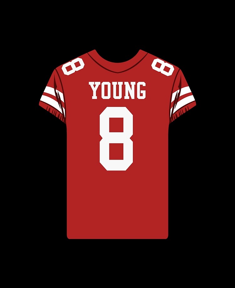 Steve Young 8 Jersey Sticker' iPad Case & Skin for Sale by