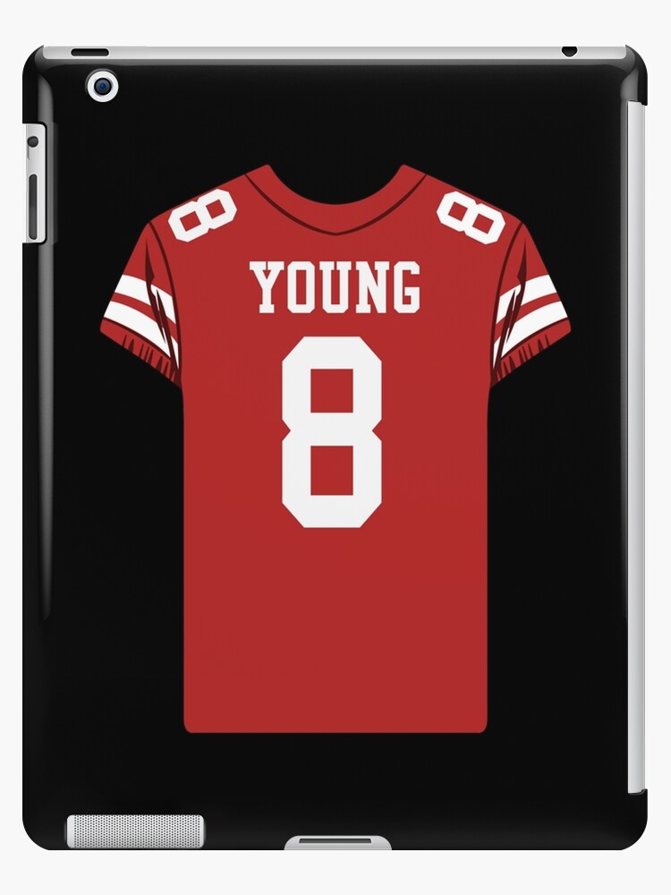 Steve Young 8 Jersey Sticker iPad Case & Skin for Sale by krnnvrstacy