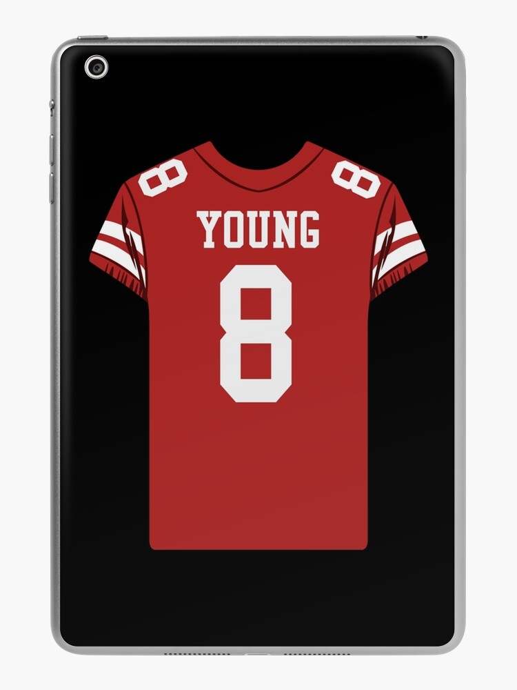 Steve Young 8 Jersey Sticker iPad Case & Skin for Sale by krnnvrstacy