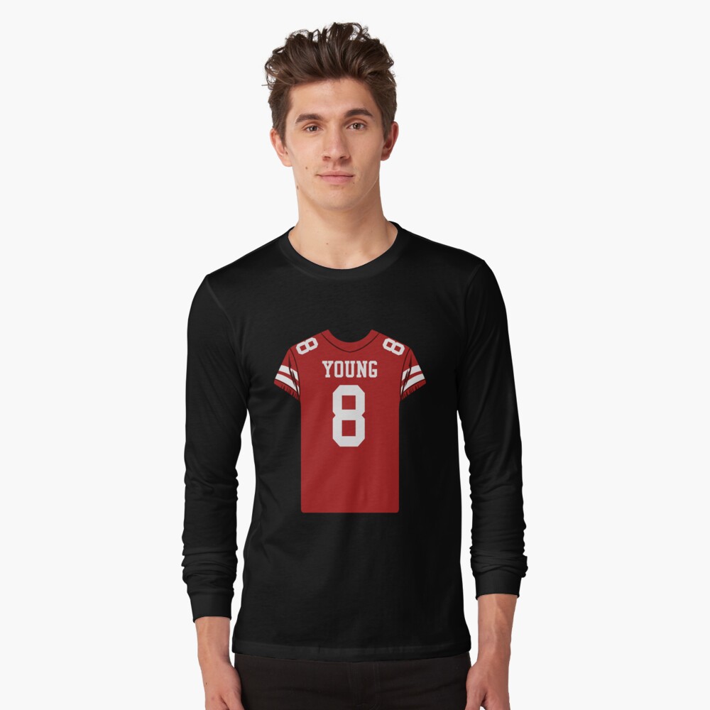 Steve Young 8 Jersey Sticker Essential T-Shirt for Sale by krnnvrstacy