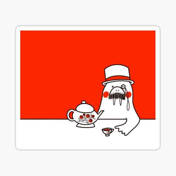 Item preview, Walrus and tea designed and sold by acbcesarz.