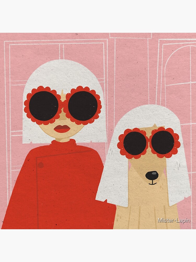Thumbnail 2 of 2, Tote Bag, Girl and dog pink designed and sold by Mister-Lapin.