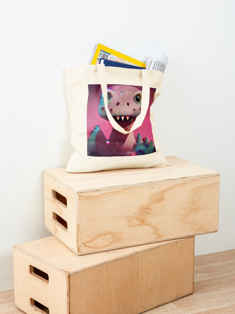 Alternate view of Cute Pastel Dinosaur Tote Bag