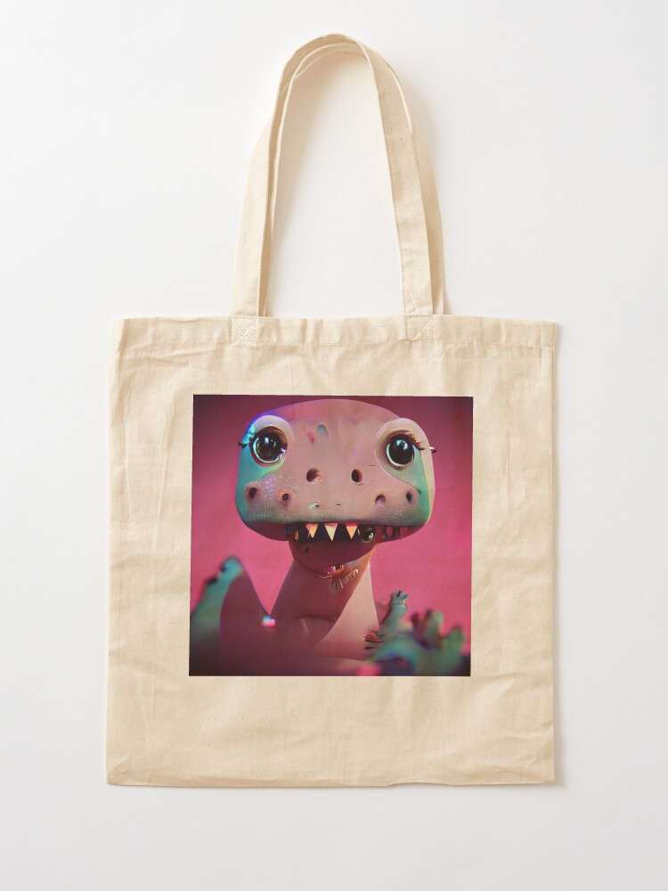 Alternate view of Cute Pastel Dinosaur Tote Bag