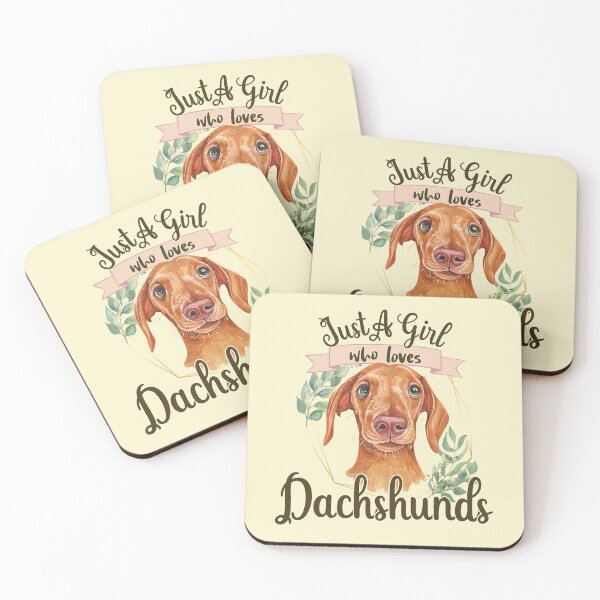 Item preview, Just a Girl Who Loves Dachshunds - Dachshund Dogs designed and sold by DebbisPalette.