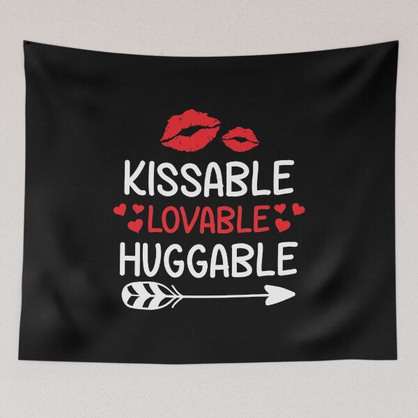 Item preview, Valentine Clothes Gift for Him Her Kissable Lovable Huggable designed and sold by haselshirt.