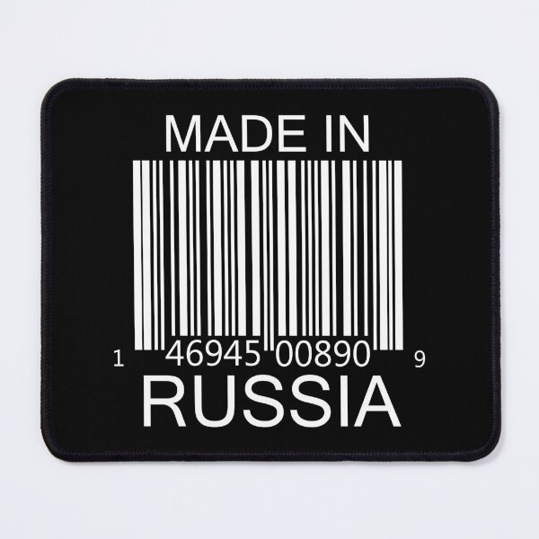 Item preview, Made in Russia Barcode in white designed and sold by Mariv19.