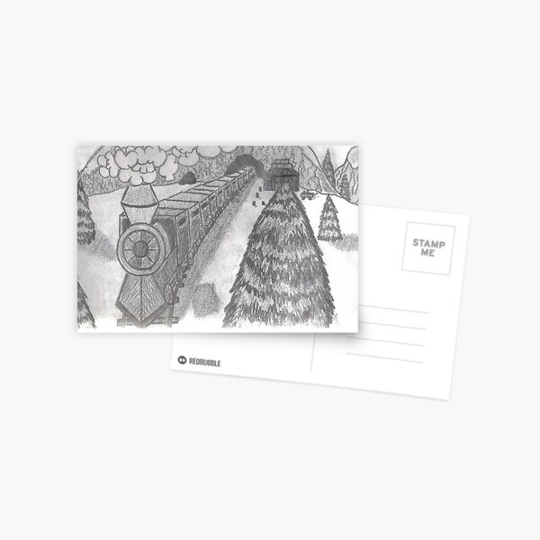 TRAIN IN THE SNOW Postcard