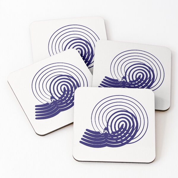 Item preview, Hand Drawn Round Lines - Blue Coil designed and sold by SBWorld.