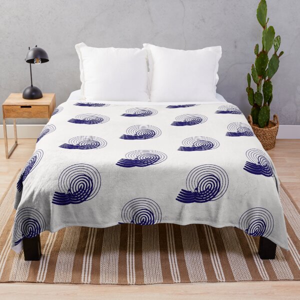 Item preview, Hand Drawn Round Lines - Blue Coil designed and sold by SBWorld.