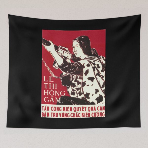 Item preview, Le Thi Hong Gam_ Attack and Kill Enemy Directly Vintage Vietnam War Propaganda   designed and sold by IndieFoxandMoo.