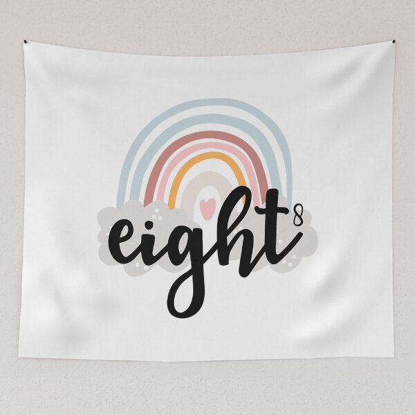 Item preview, Eight Year Birthday Rainbow Party Boho Family 8 Year Old designed and sold by untriedcandidat.