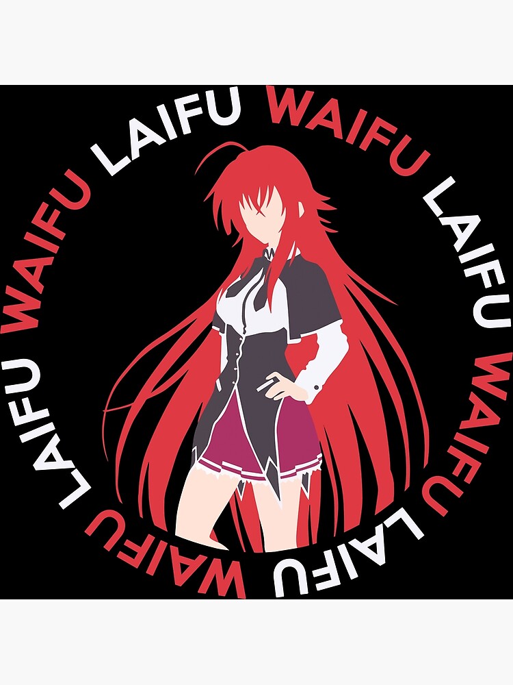 "Rias Waifu Inspired Anime Shirt" Poster for Sale by JaneFlame | Redbubble