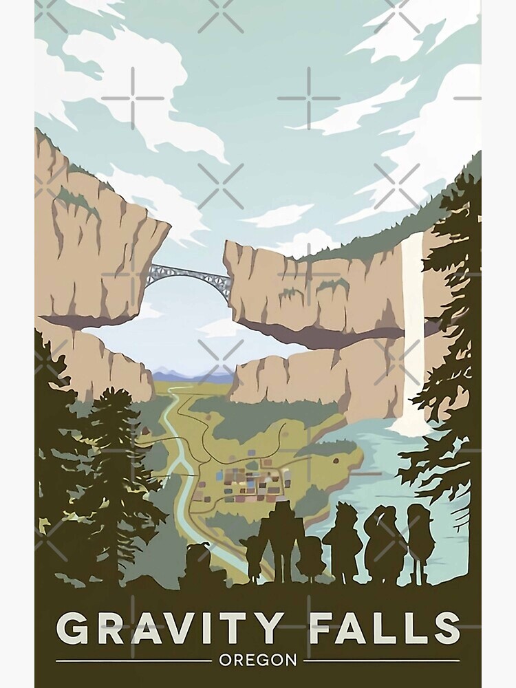 Thumbnail 3 of 3, Poster, Gravity Falls National Park Poster designed and sold by antoinehamm.