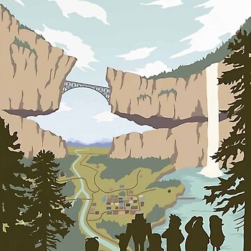 Artwork thumbnail, Gravity Falls National Park Poster by antoinehamm