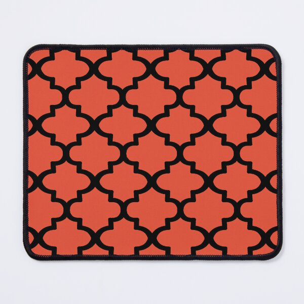Item preview, Quatrefoil Pattern In Black Outline On Red designed and sold by taiche.