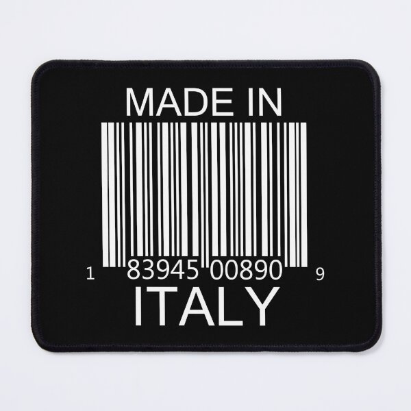 Item preview, Made in Italy Barcode in white designed and sold by Mariv19.