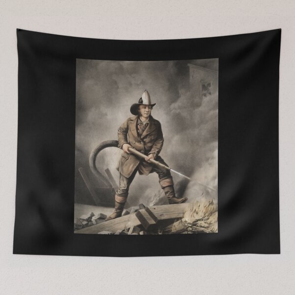Item preview, The American Fireman - Facing the Enemy - 1858   designed and sold by IndieFoxandMoo.