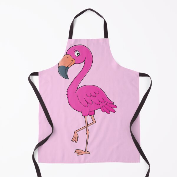 Item preview, cute cartoon pink flamingo designed and sold by Beeroclock.