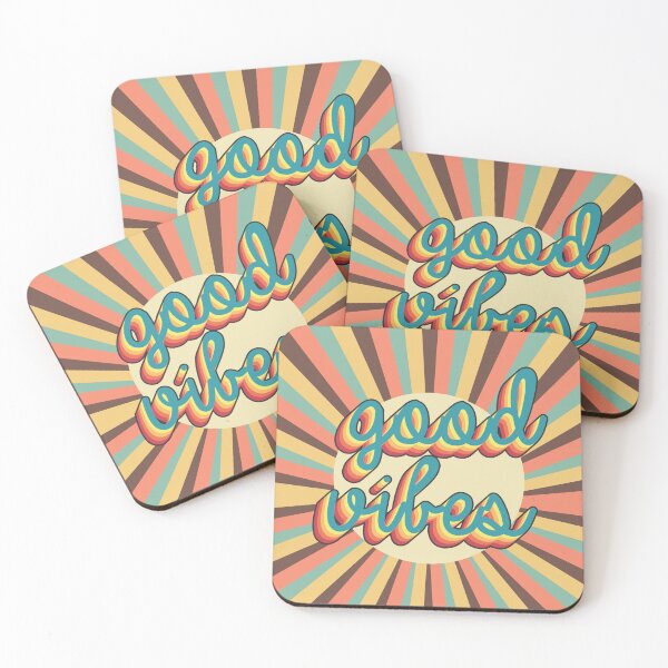 Item preview, Colorful 80s Retro Palette Good Vibes 3D Extruded Text Script Typography designed and sold by Cawaiico.