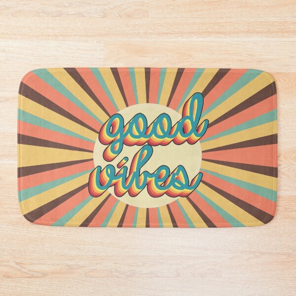 Item preview, Colorful 80s Retro Palette Good Vibes 3D Extruded Text Script Typography designed and sold by Cawaiico.