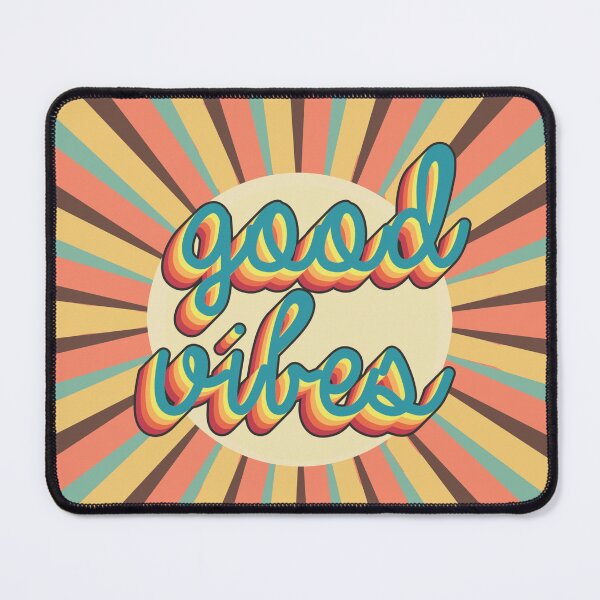 Item preview, Colorful 80s Retro Palette Good Vibes 3D Extruded Text Script Typography designed and sold by Cawaiico.
