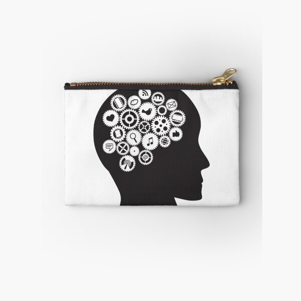 Item preview, Machine Gears inside human head with Social Media Symbols designed and sold by jpldesigns.