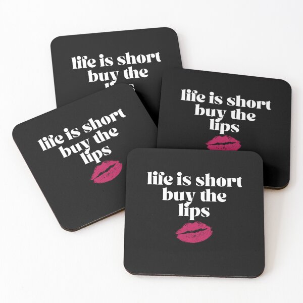 Item preview,  life is short buy the red lips designed and sold by marianna cotaru.