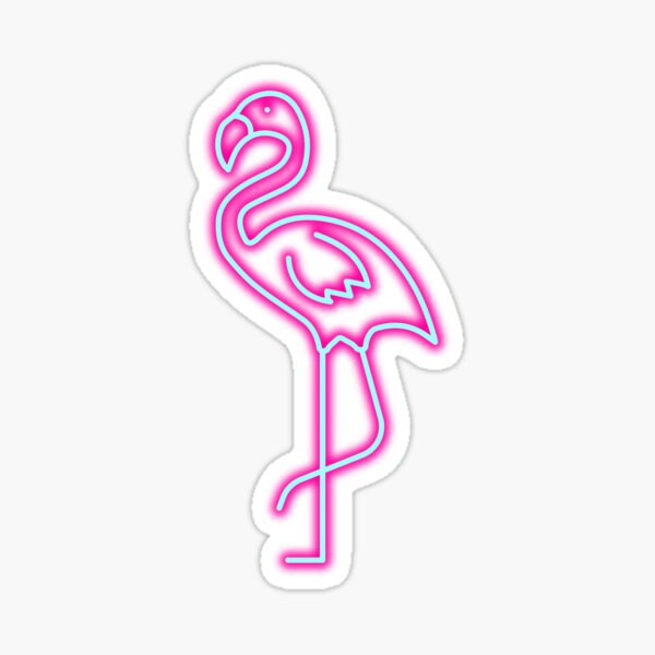 Item preview, cute neon sign tropical pink flamingo designed and sold by Beeroclock.