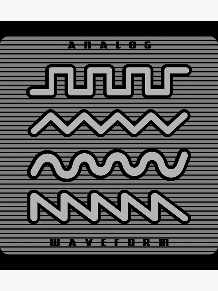 Analog Waveform Of Synthesizer Sticker Premium Matte Vertical Poster ...