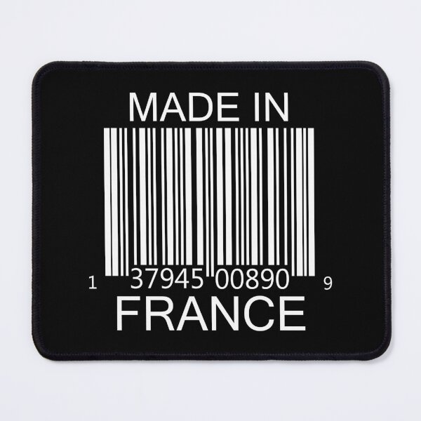 Item preview, Made in France Barcode in white designed and sold by Mariv19.