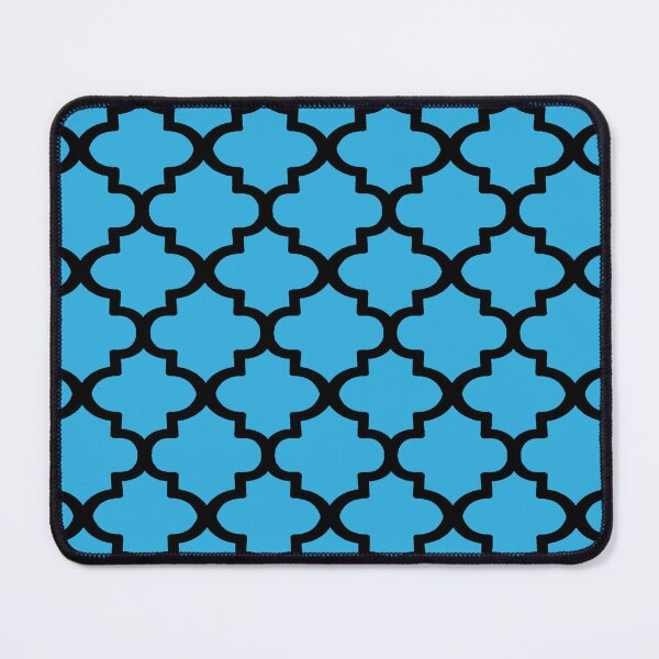 Item preview, Quatrefoil Pattern In Black Outline On Light Blue designed and sold by taiche.