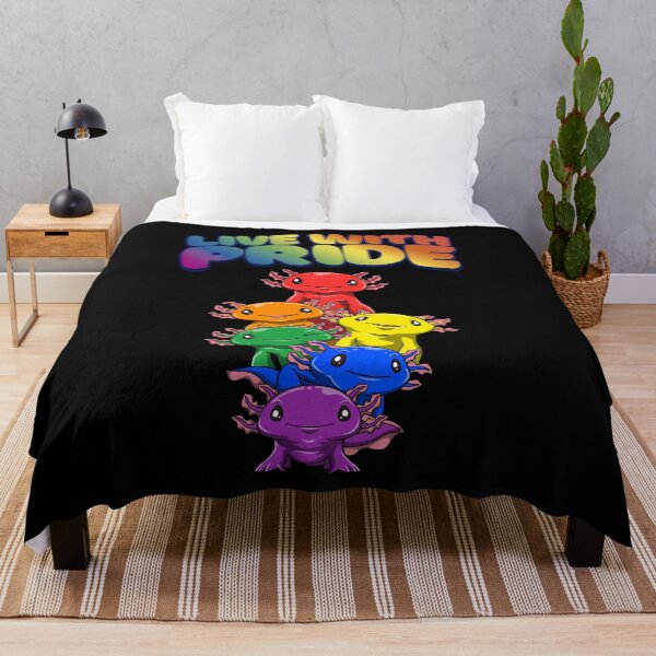 Item preview, Live With Pride - Cute LGBTQ Pride Rainbow Axolotl Pile designed and sold by pacomerch.