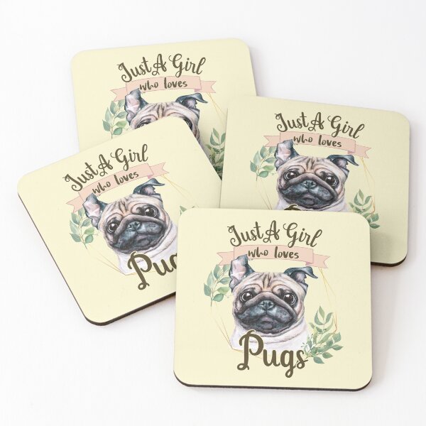 Item preview, Just a Girl Who Loves Pugs - Pug Dogs designed and sold by DebbisPalette.