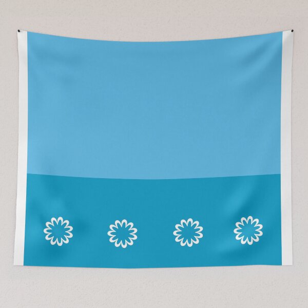 Item preview, Aqua monochrome floral  designed and sold by UniqueDesignHub.