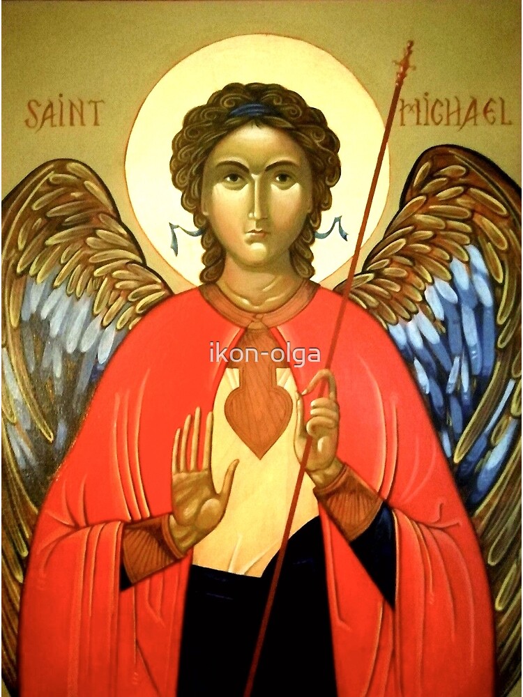 "icon of the Archangel, St Michael. By Olga Bileski" Poster by ikon