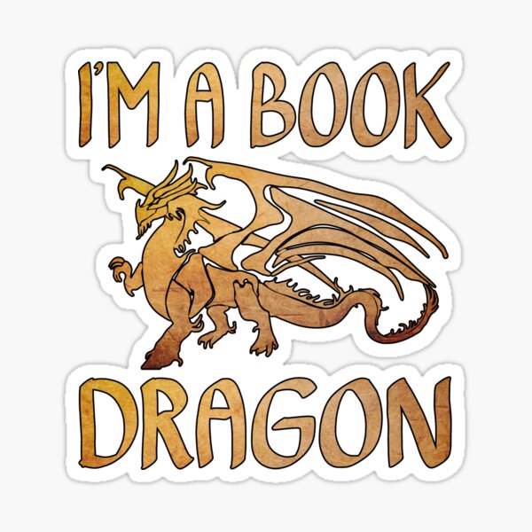 I'm a Book Dragon Sticker