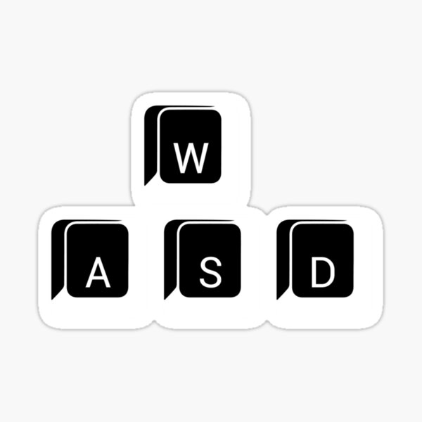 "Keyboard WASD Gamer Keycaps " Sticker for Sale by ParkLifeShop | Redbubble
