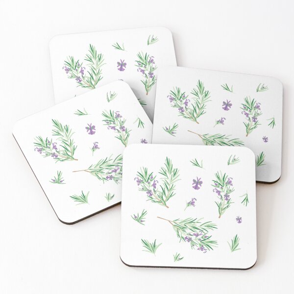 Item preview, Trendy hand-drawn Rosemary illustration. Beautiful and fun original flower with blossom. Rosemary stickers. designed and sold by ChrisiMM.