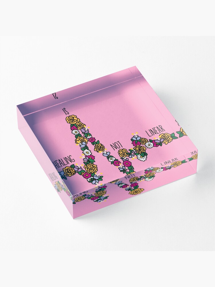 Alternate view of Healing Is Not Linear Acrylic Block