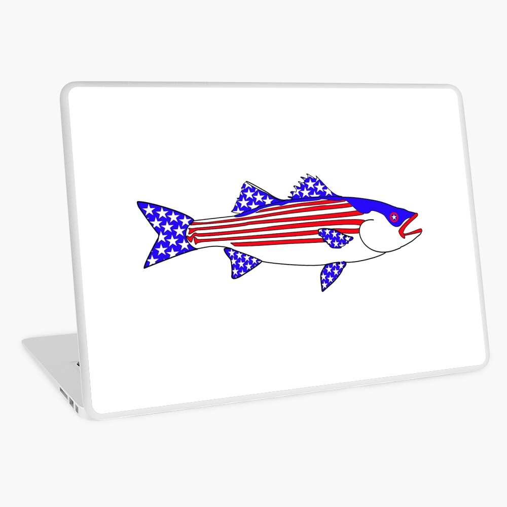 American Striper Striped Bass Flag Greeting Card by Charles Harden