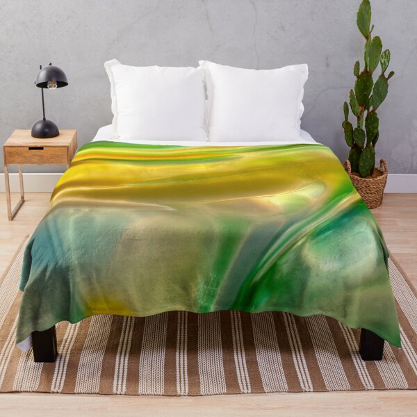 Item preview, Swirling pattern of green and yellow glass designed and sold by GingerCatCo.