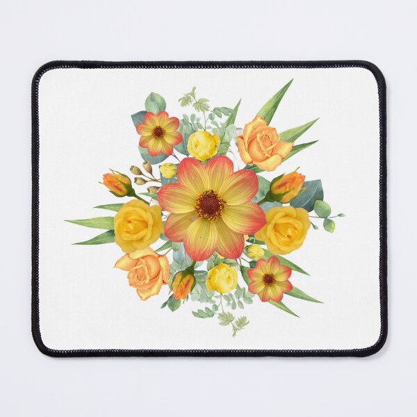 Item preview, Digital Florist - Dahlia Delights summer vibes orange and yellows designed and sold by OByD.