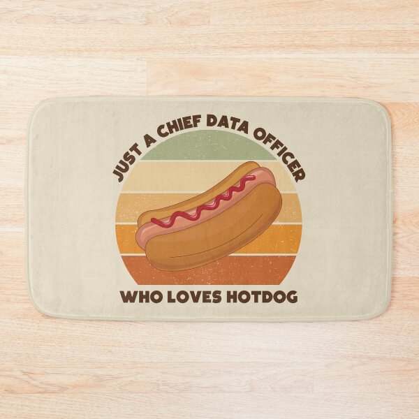 Item preview, Just a chief data officer who loves hotdog, dark text, funny food lovers, chief data officer job, I love data, data geek, foodie worker designed and sold by SGS-.