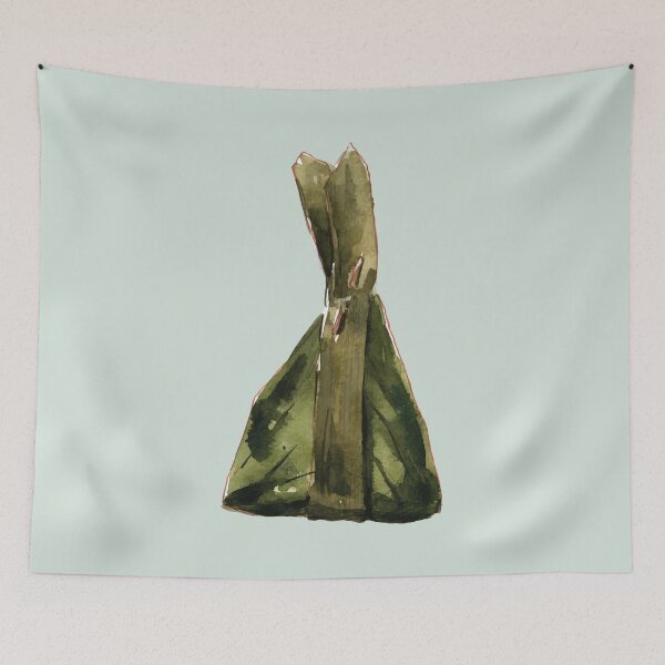 Item preview, Thai Dessert Kanom Sai Sai - Steamed Flour with Coconut Filling wrapped in Banana Leaf designed and sold by Alicia Chee.