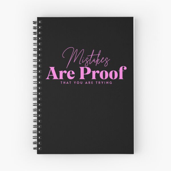 Item preview, Mistakes Are Proof That You Are Trying | Inspirational Quote | Motivational Quote | Pink Script designed and sold by campingforge.