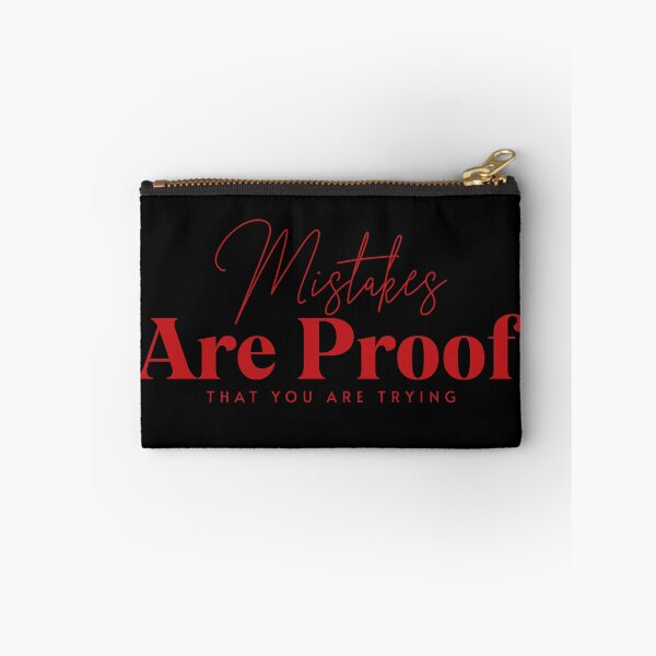 Item preview, Mistakes Are Proof That You Are Trying | Inspirational Quote | Motivational Quote | Dark Red Script designed and sold by campingforge.