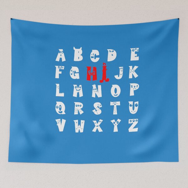 Item preview, HI Alphabet Funny cute monsters ABC Begin to learn Kids designed and sold by FLASHOP.